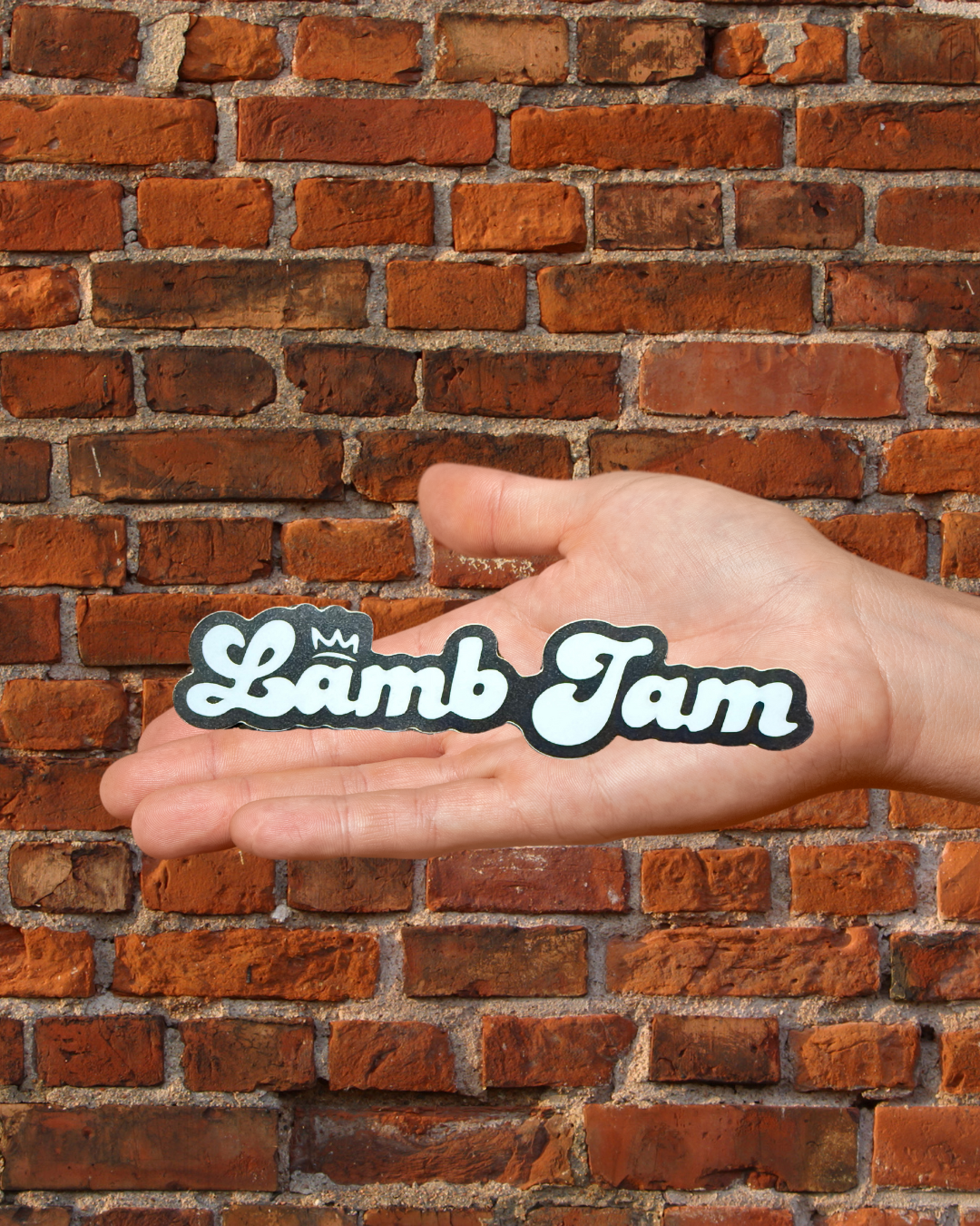 Three 6" Lamb Jam Font Sticker