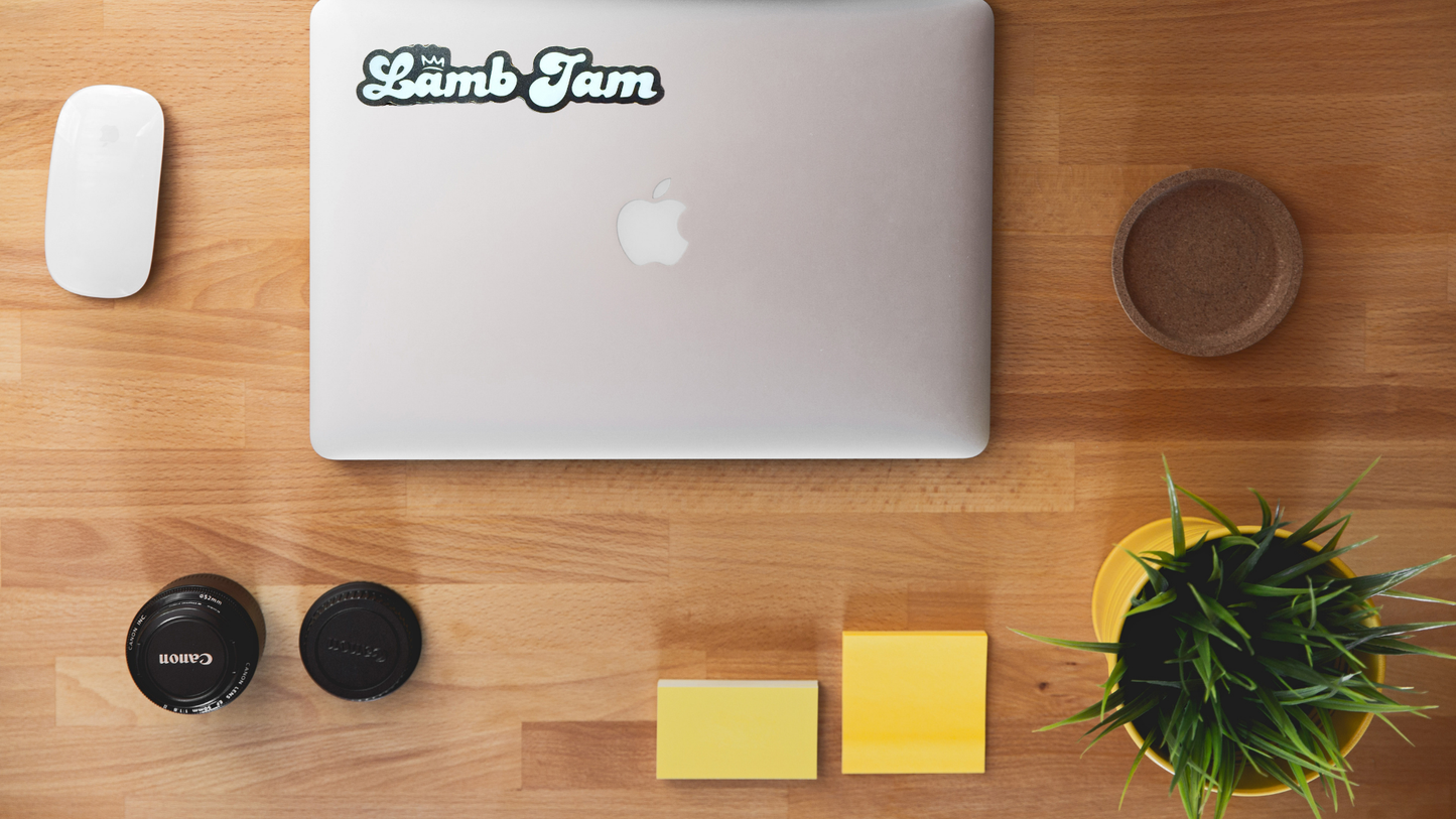 6” Lamb Jam Font Sticker