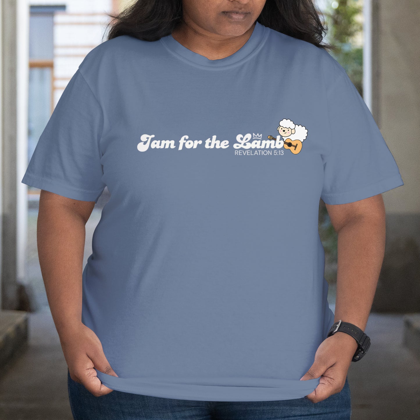 Blue Jean Jam for the Lamb Tee